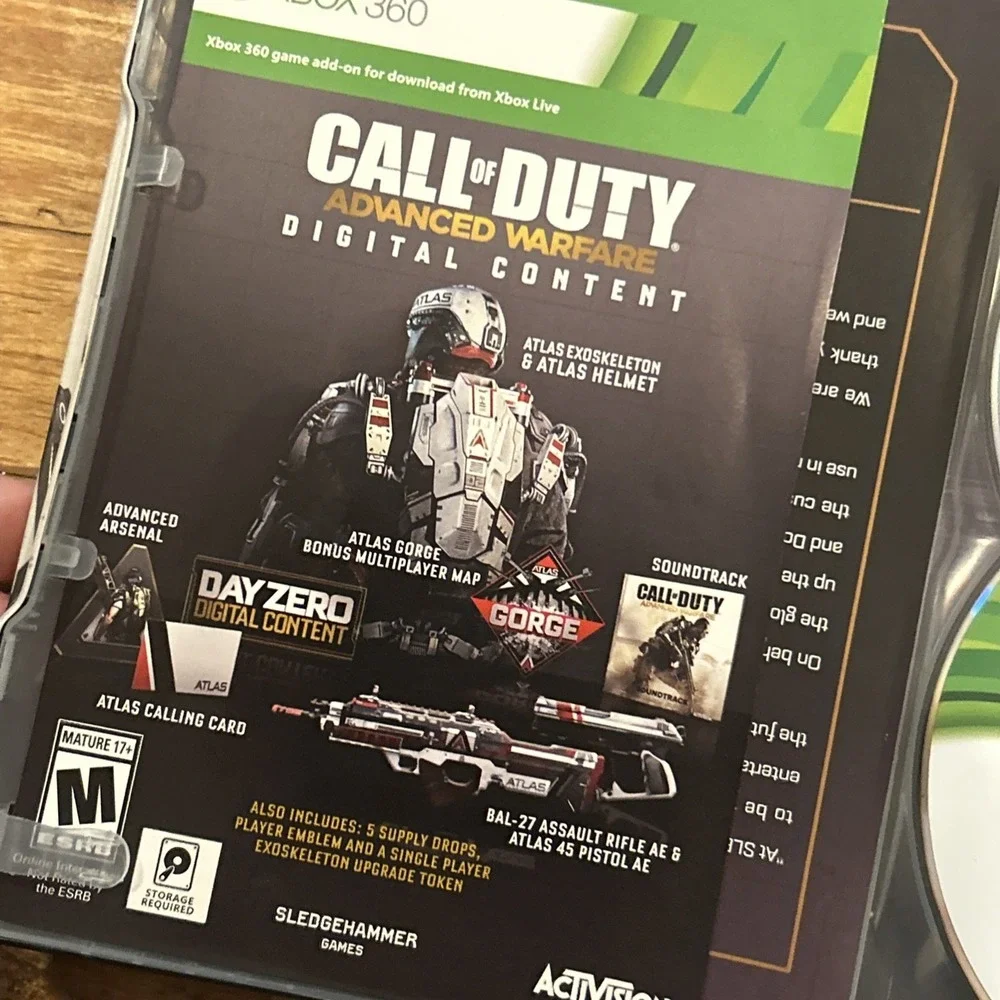 Call of Duty Advanced‎ Warfare Atlas Pro Edition Steelbook w/game (Xbox 360)